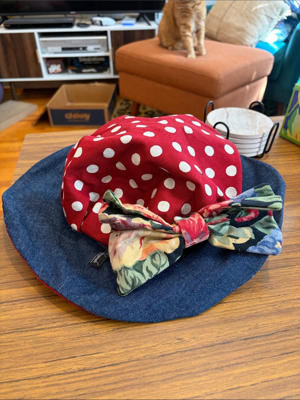 Reversible denim sunhat - Picture 3 of 4
